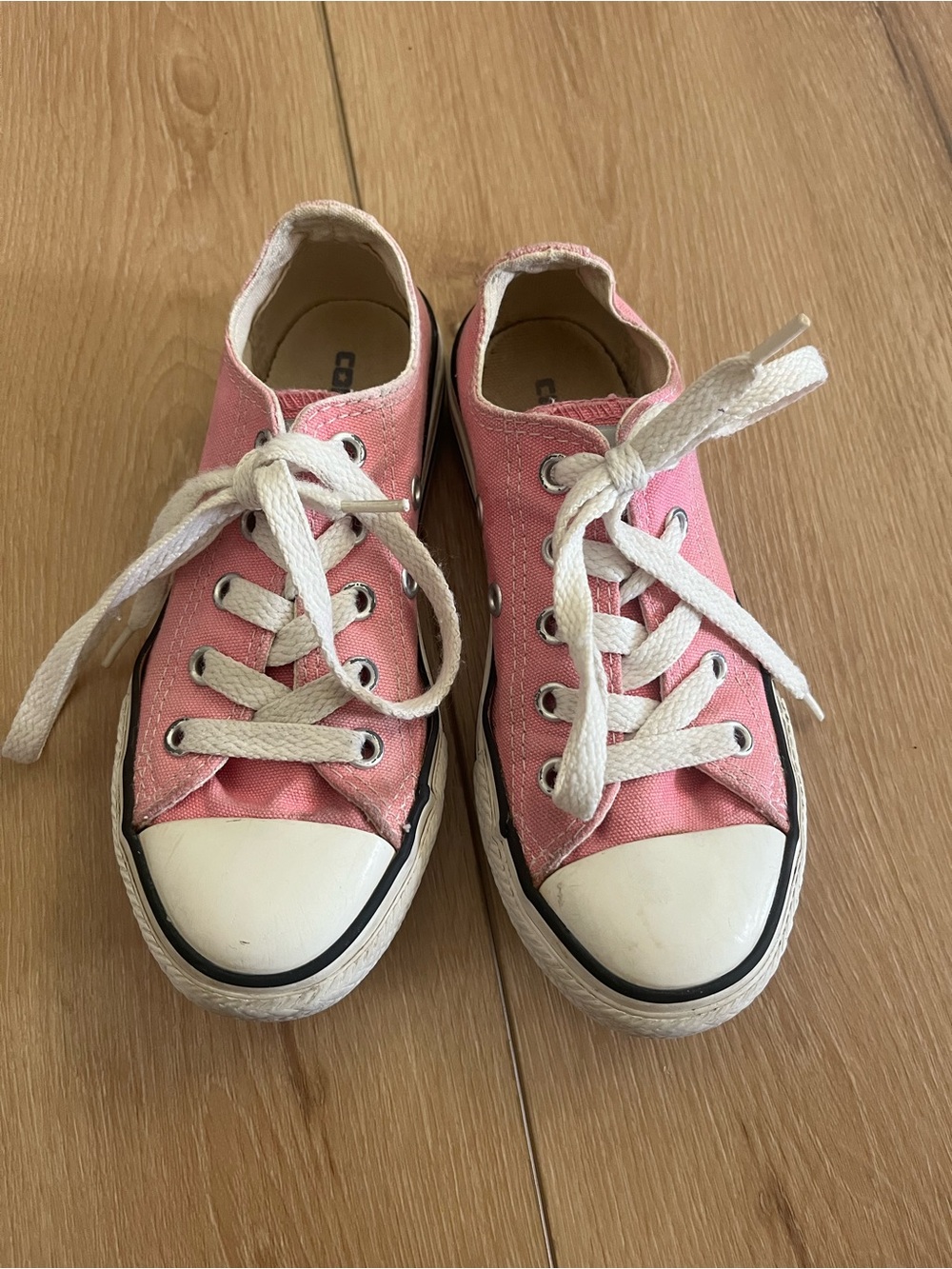 Converse Kids Pink Canvas Low-Top Sneakers